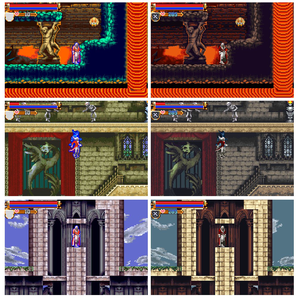 Castlevania Harmony of Dissonance Recolor GBA cartridge Nintendo Game Boy Advance Color Restoration