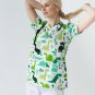 Medical women's suit Topaz print dinosaurs green