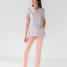 Women's medical suit Topaz peach fox print