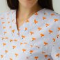 Women's medical suit Topaz peach fox print