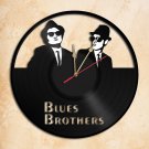 Blues Brothers Vinyl Record Wall Clock Handmade Worldwide Shipping