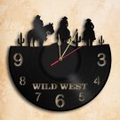 Wild West Vinyl Record Wall Clock Handmade Worldwide Shipping