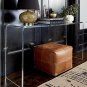 moroccan leather pouf square