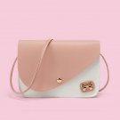 Contrast color fashion bowknot women's bag urban simple metal messenger bag cute shoulder bag