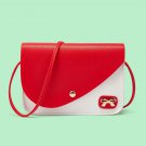 Contrast color fashion bowknot women's bag urban simple metal messenger bag cute shoulder bag