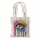 Beautiful oil painting eyes canvas bag versatile bag leisure environmental shopping bag