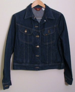 *Vintage Womens Ms Lee Unlined Denim Jean Jacket Size 15 USA