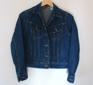 *Vintage Womens Ms Lee Unlined Denim Jean Jacket Size 7/8 USA