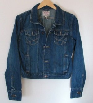 *Misses Aeropostale Unlined Denim Jean Jacket Size L