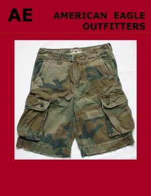 american eagle outfitters mens camo cargo shorts