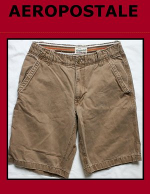 Men's AEROPOSTALE  Flat-Front Solid Canyon Brown Short Size 30