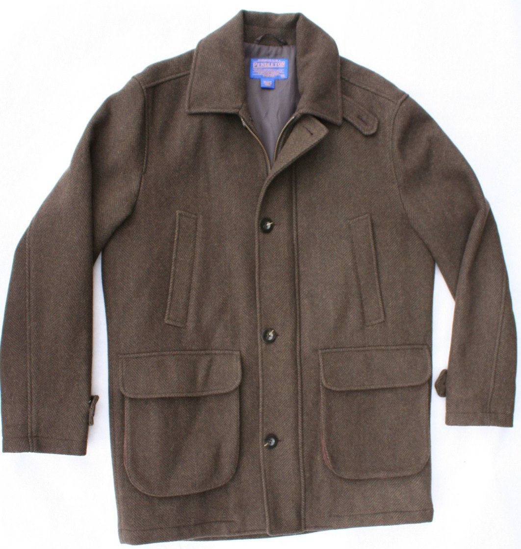 Men's PENDLETON Wool Overcoat Doublure Lining Size Medium