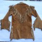 Men's Vintage Handmade Hippie Mountain Man Suede Leather Jacket Coat USA