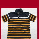 Used Boy's XL abercrombie Polo Shirt Blue Yellow White Stripe