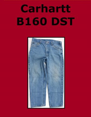 Used Carhartt B160 DST Men&acirc;��s Relaxed Fit Work Jean 34 x 29
