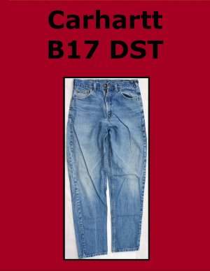 Used Carhartt B17 DST Men&acirc;��s Relaxed Fit Work Jean 32 x 34