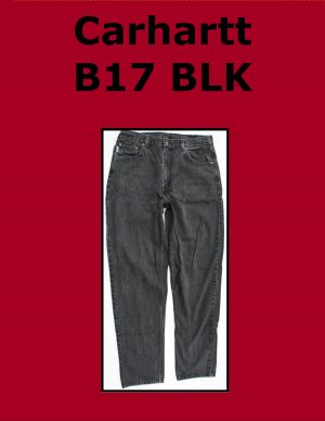 Used Carhartt B17 BLK Men&acirc;��s Relaxed Fit Work Jean 34 x 34