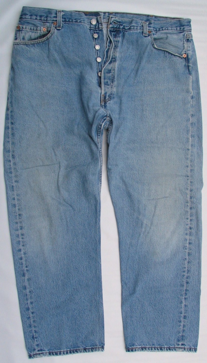 Used Mens Levi 501 Red Tab Button Up Original Jeans 40 x 30