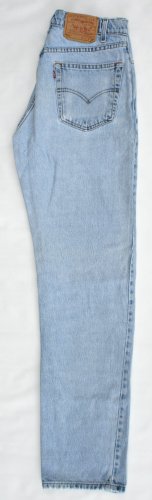 Used Mens Levi 505 Red Tab Zip Fly Regular Fit  Jeans 32 x 34