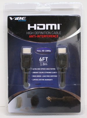 6' v1.3 VIBE HDMI Video/Audio Cable w/Gold-Plated Connectors