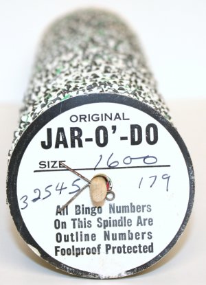 UNIQUE 1 (One) Spindle ORIGINAL JAR-O'-DO BINGO 1600 Tickets