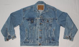 Youth's Levi Trucker Unlined Denim Jean Jacket Size Medium 12/14 USA