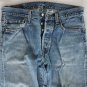 Men's "THRASHED" Levi 501XX Red Tab Button Fly Jeans "Hige Fading" 33 x 34