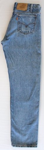 Mens Levi 505 Orange Tab Zip Fly Regular Fit  Jeans 32 x 32