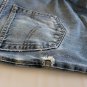 Distressed Hige Mens Levi 505 Red Tab Zip Fly Regular Fit Jeans 33 x 34