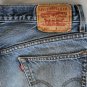 Distressed Hige Mens Levi 505 Red Tab Zip Fly Regular Fit Jeans 34 x 33