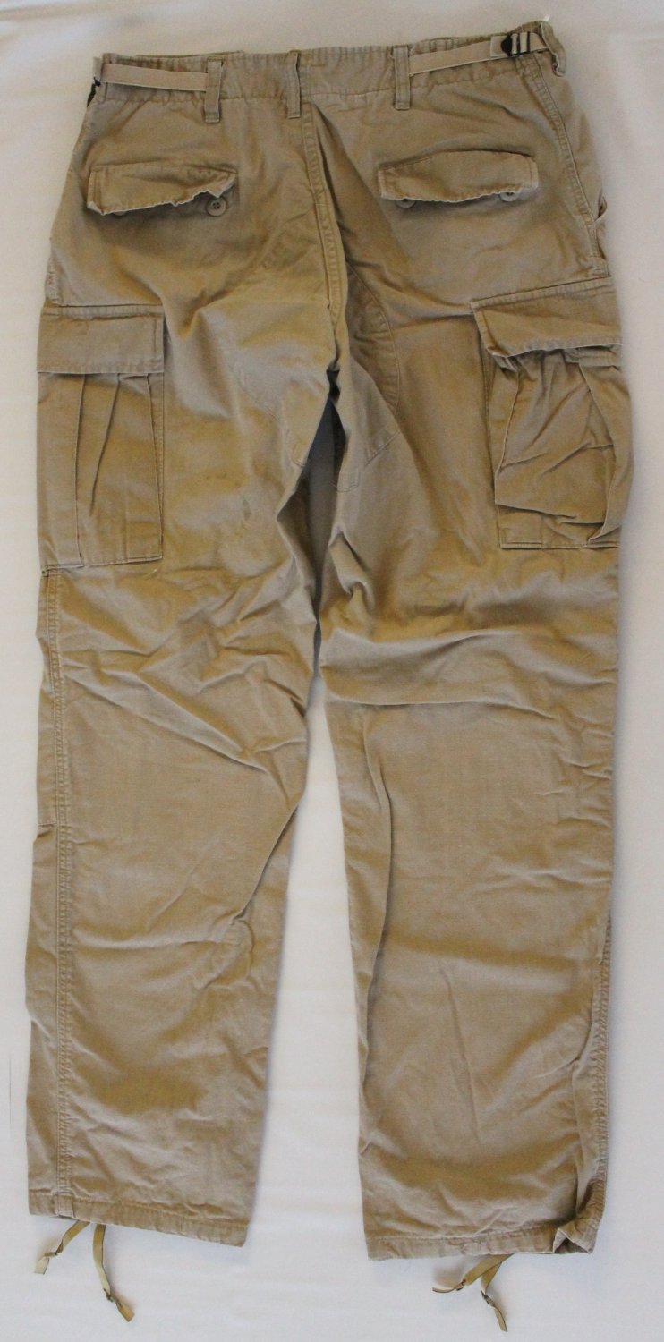 Tru Spec Khaki BDU pants Medium - Long Military Spec RIPSTOP Cargo Pockets