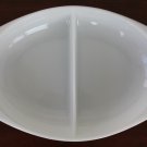 Vintage Pyrex 1.5 Qt Divided Casserole #1063 Plain White USA