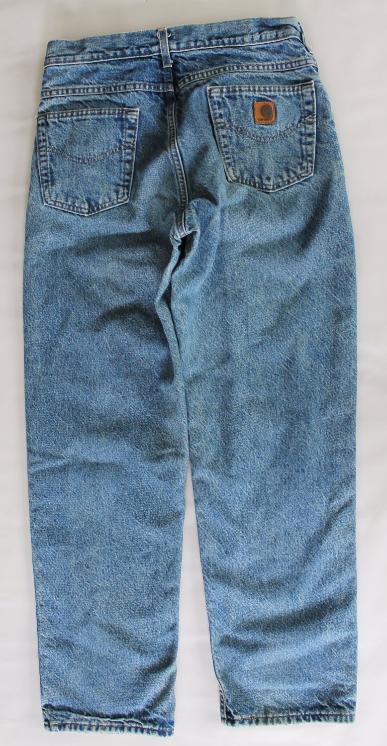 Carhartt Work Jeans Men's FlannelLined Relaxed Fit Jean B172 30 x 30