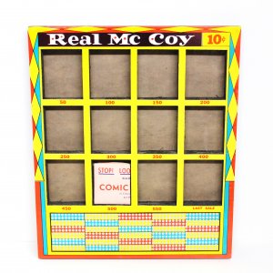 Vintage Real McCoy 10 Cent Window Box Punchboard