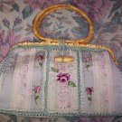 Cottage Chic  Handbag with Bambo Handles
