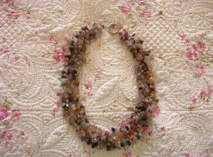 Tiger's Eye & Stone Necklace