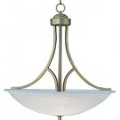 Trans Globe Brushed Nickel Pendant with Marble Glass 6403BN