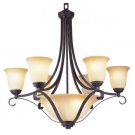 Trans Globe Antique Brown and Rust Chandelier 3686ABR