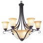 Trans Globe Antique Brown and Rust Chandelier 3686ABR