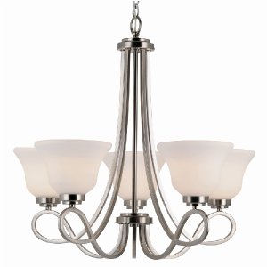 Trans Globe Contemporary Brushed Nickel Chandelier 9555BN