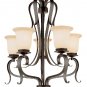 Trans Globe Black Five Light Chandelier Model 3995BK