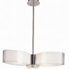 Trans Globe Brushed Nickel Petal Style Pendant with Opal Glass MDN-940