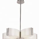 Trans Globe Brushed Nickel Petal Style Pendant with Opal Glass MDN-941