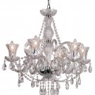 Trans Globe Traditional Crystal Six Light Chandelier HX-6