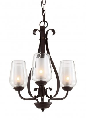 Trans Globe Oil Rubbed Bronze Three Light Chandelier 70387ROB