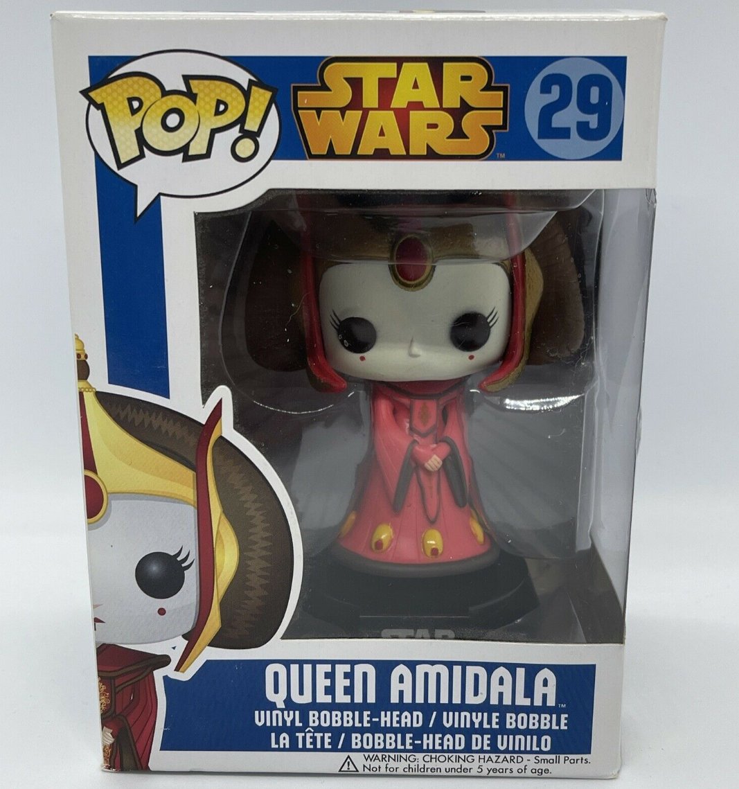 2013 Funko Pop QUEEN AMIDALA STAR WARS BLUE BOX VAULTED #29 ORIGINAL ...