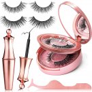 2Pairs Upgraded Magnetic Eyelashes & Eyeliner 3D Waterproof Natural Look No Glue