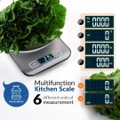Digital Kitchen Scale 5kg10kg Food Multi-Function 304 Stainless Steel Balance LCD Display