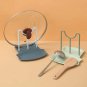 Kitchen Organizer Pot Lid Storage Rack Shelf Countertop Punch-free Spoons Pad Bracket