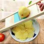 Wooden Potato Grid Slicer Vegetable Grater Corrugated Net Chopper Cutter Wave knife Chipper Salad